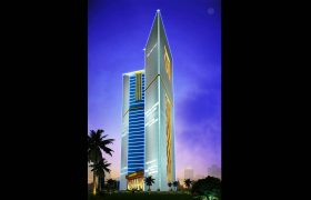 卡塔尔双子塔亮化设计方案