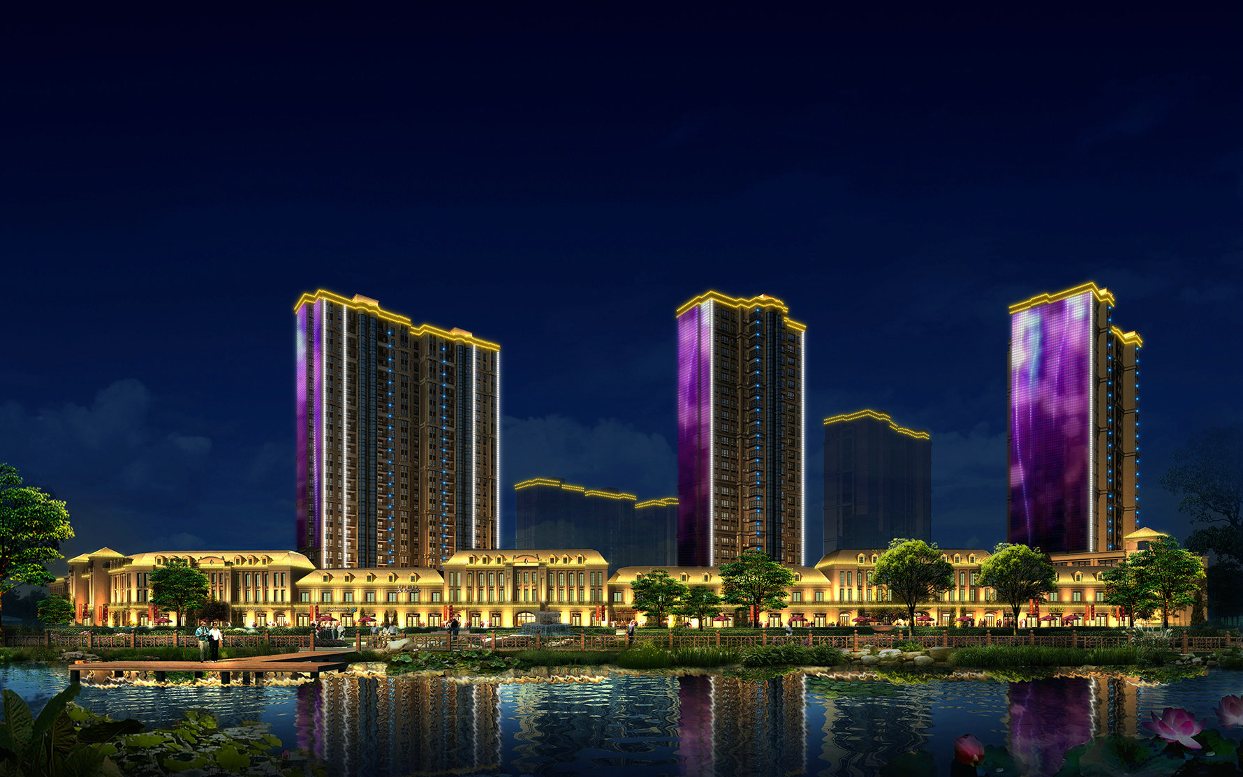 枣庄左岸尚景亮化设计